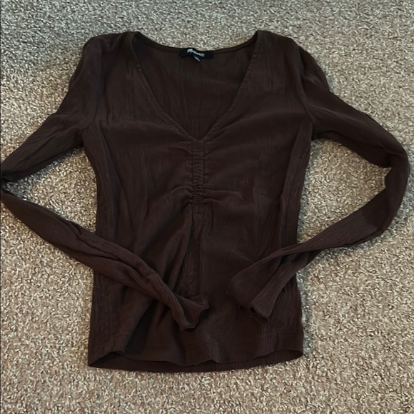 Madewell Tops - Madewell Brown Long Sleeve Top